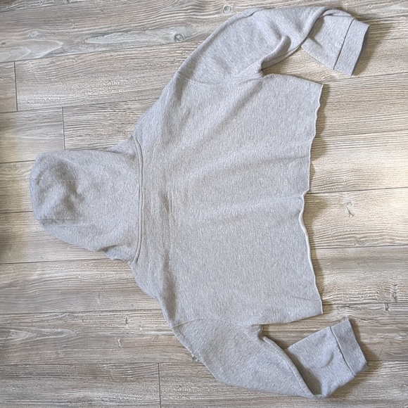 VXN Vixen Army Cropped Heathered Grey Hoodie L - Picture 2 of 2